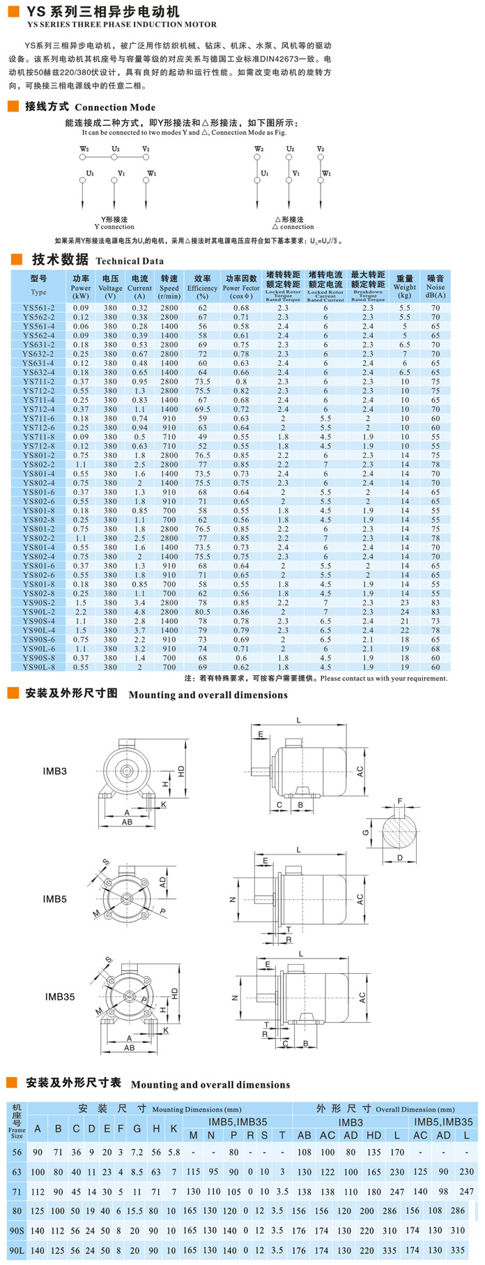 YS系列三相異步電動機(jī)